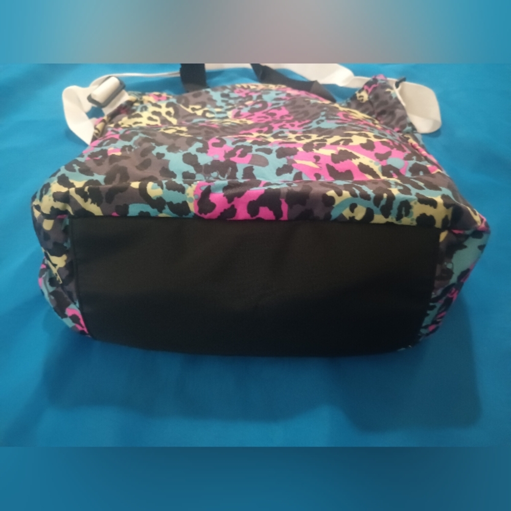 Vibrant Multicolor Leopard Print Backpack - image 8